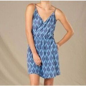 NWOT Toad & Co. Hillrose Geometric Surplice Faux Wrap Sleeveless Tank Dress M